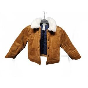 Brown Corduroy Jacket with White Sherpa Collar 24 months